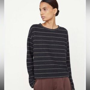 Vince cozy relaxed stripe long sleeve pullover.